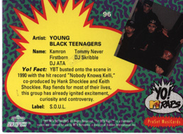 Back of the Young Black Teenagers trading card (see d-link for text)